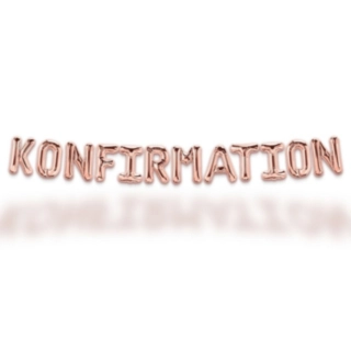Konfirmation Ballonggirlang Roséguld