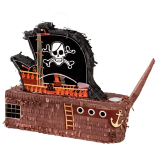 Piratskepp Piñata Brun