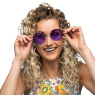 Hippie XL Partyglasögon Lila