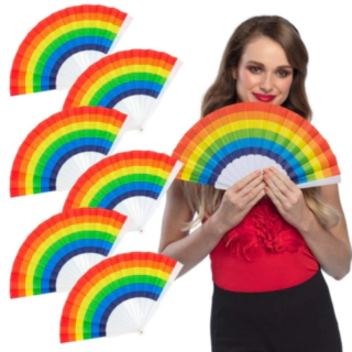 Pride Solfjädrar Regnbåge