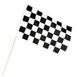 Schackrutig Flagga På Pinne