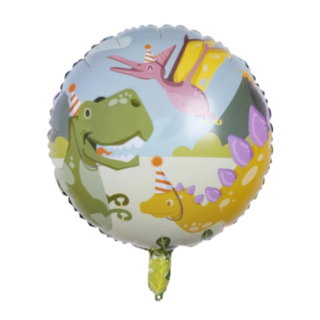 Rund Dino Party Folieballong
