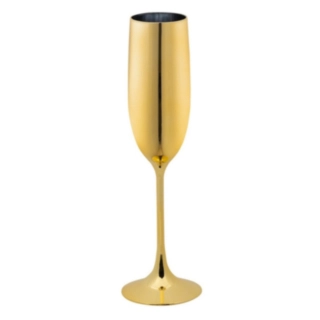 Plast Champagneglas Guld