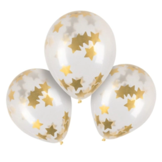 Stjärnor Konfetti Latexballonger