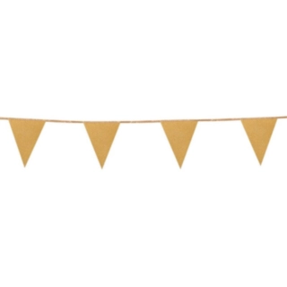 Glitter Vimpelgirlang Guld
