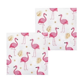Rosa Flamingo Servetter