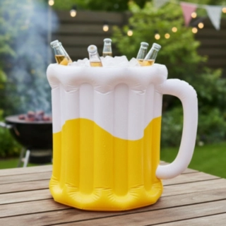 Uppblåsbart Ölglas Kylare Gul