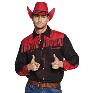 Western Cowboyskjorta Röd/Svart