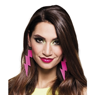 80-tal Flash Rosa Örhängen