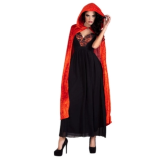 Velourcape Röd