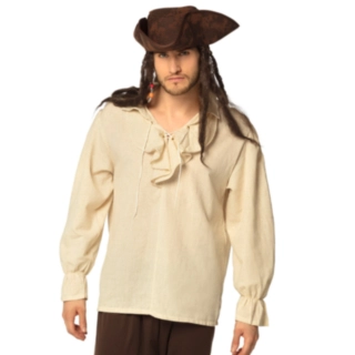 Piratskjorta Vit