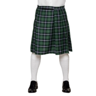 Skotsk Tartan Kilt Grön