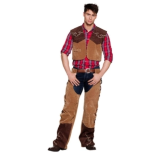 Cowboy Maskeraddräkt Brun