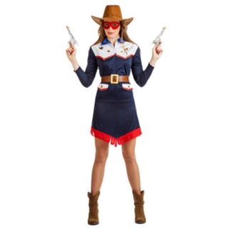 Cowgirl Maskeraddräkt Blå