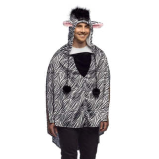 Zebra Poncho Maskeraddräkt