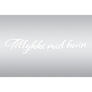 Girlang Tillykke Med Huen Vit