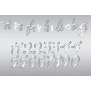 Girlang Födelsedag DIY Silver