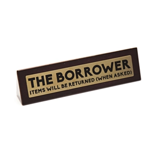 Kontorsskylt Titel - The Borrower