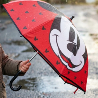 Mickey Mouse® Siluett Paraply Röd