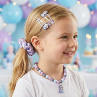 Frozen® Hårtillbehör & Halsband Set Lila