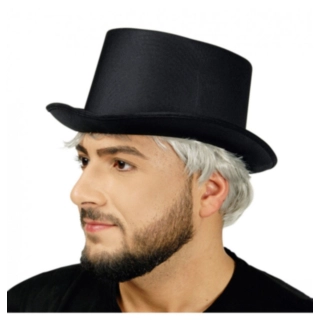 Satin Hög Hatt Svart