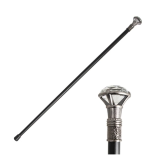 Metall Käpp Med Diamantknopp