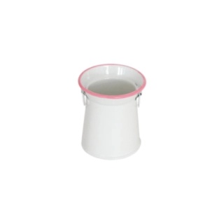 Mini Mjölkkanna Vas Vit/Rosa