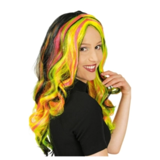 Anime Peruk Svart/Neon