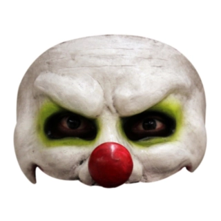 Horror Clown Halvmask Grön