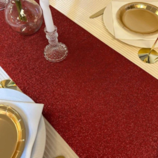 Glitter Premium Bordslöpare Mörkröd
