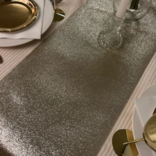 Glitter Premium Bordslöpare Platina