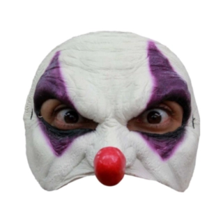 Horror Clown Halvmask Lila