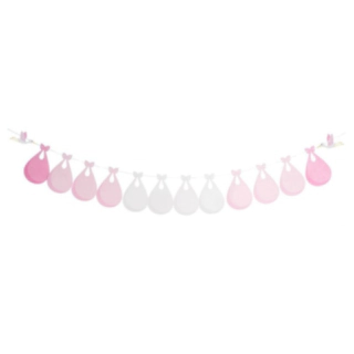 Stork Babyshower Girlang Ljusrosa
