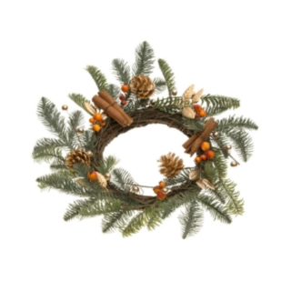 Julkrans Med Kottar Och Bär