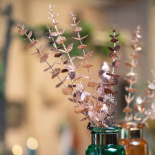 Glitter Eukalyptus Kvist Roséguld