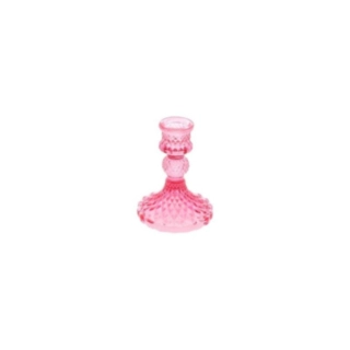 Antik Glasljusstake Rosa