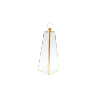 Pyramid Lykta Glas Guld