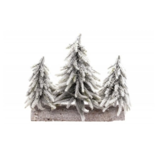Snötäckta LED Granar