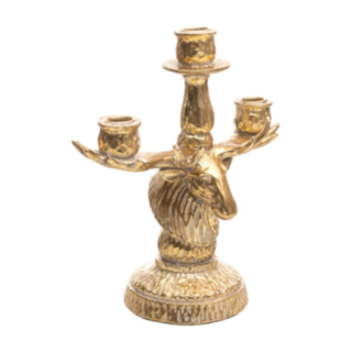 Kronhjort Ljusstake Guld