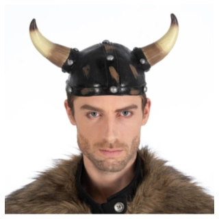 Vikingahjälm Med Horn Brun