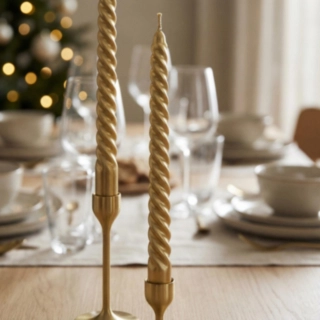 Spiral Stearinljus Guld