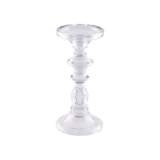 Glas Ljusstake Blockljus Transparent