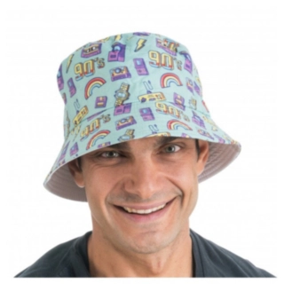 Bucket Hat 90-tal Blå