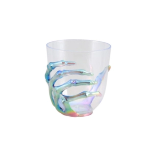 Skeletthand Glas Iriserande