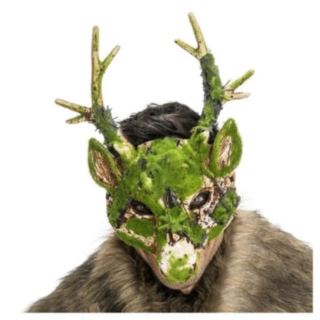 Hjortskelett Mask Mossgrön