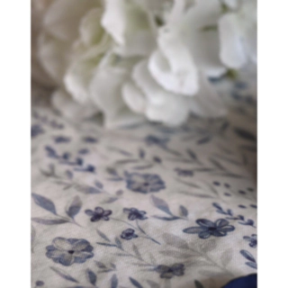 Floral Bordslöpare Blå
