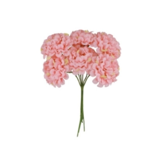 Konstgjorda Mini Hortensia Blommor Ljusrosa