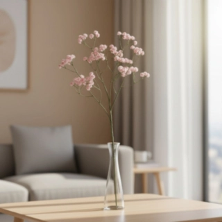 Konstgjord Brudslöja Kvist Ljusrosa