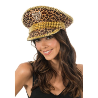 Leopard Kaptenshatt Guld