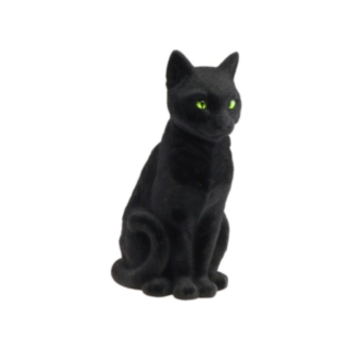Velour Halloween Katt Figur